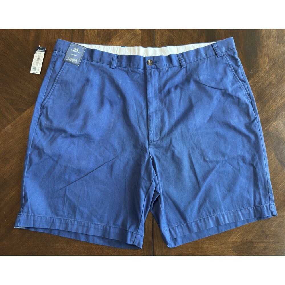 NWT Roundtree & Yorke Big Man Cargo Short Mens 46 Classic Fit Blue 6 Pocket